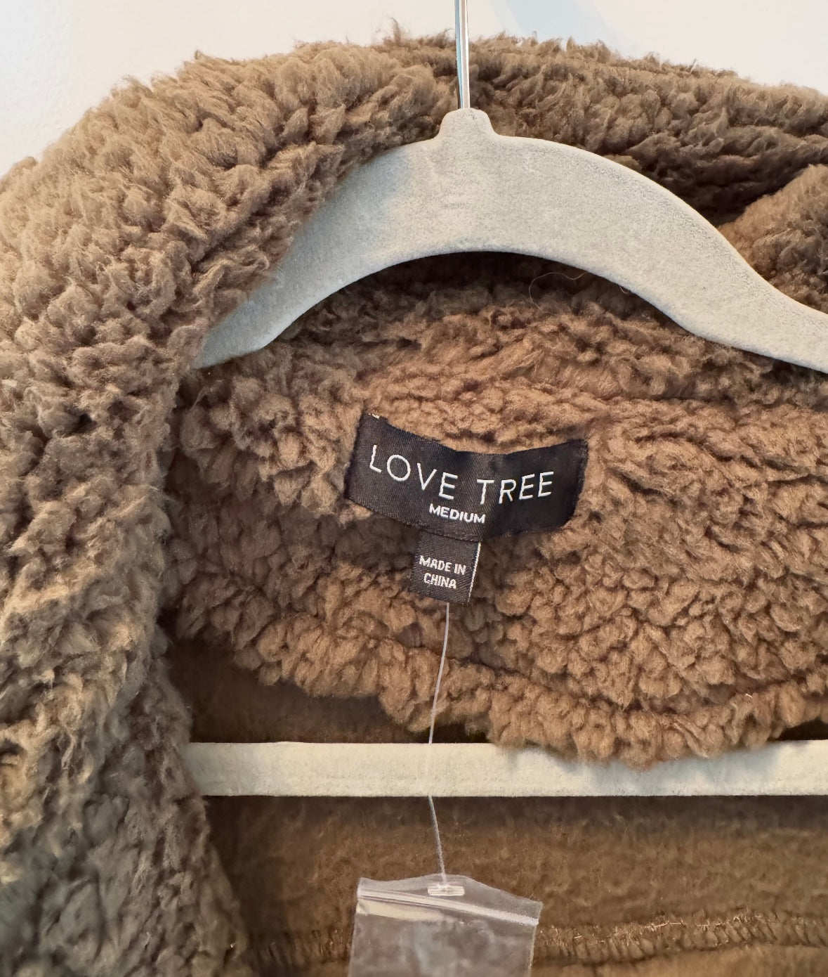 Love Tree Sherpa Teddy Jacket Women’s Medium NWT