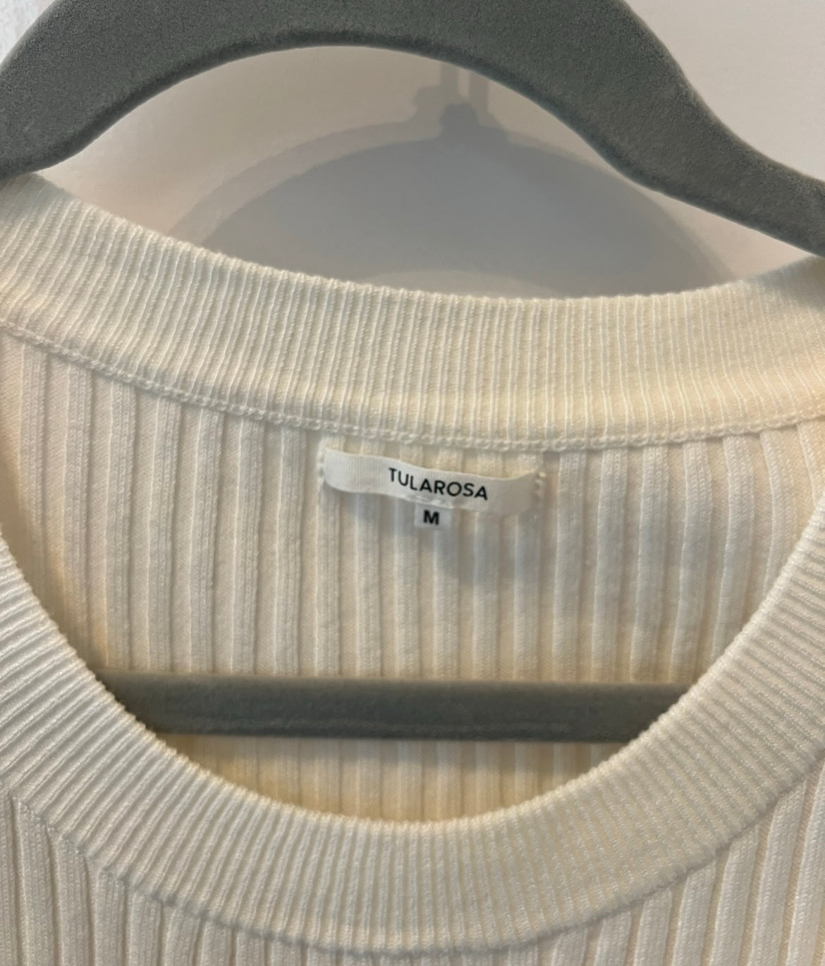 Tularosa Ruffle Knit Top Women’s Medium Cream