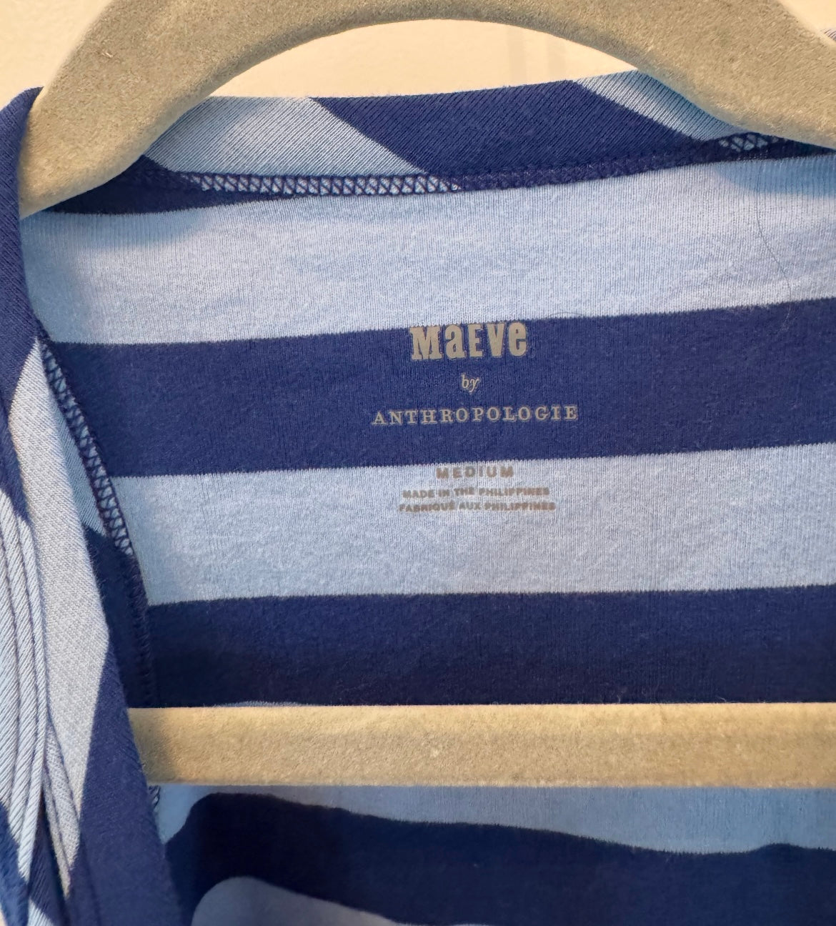 Maeve Anthropologie Stripe Tank Women’s Medium Blue