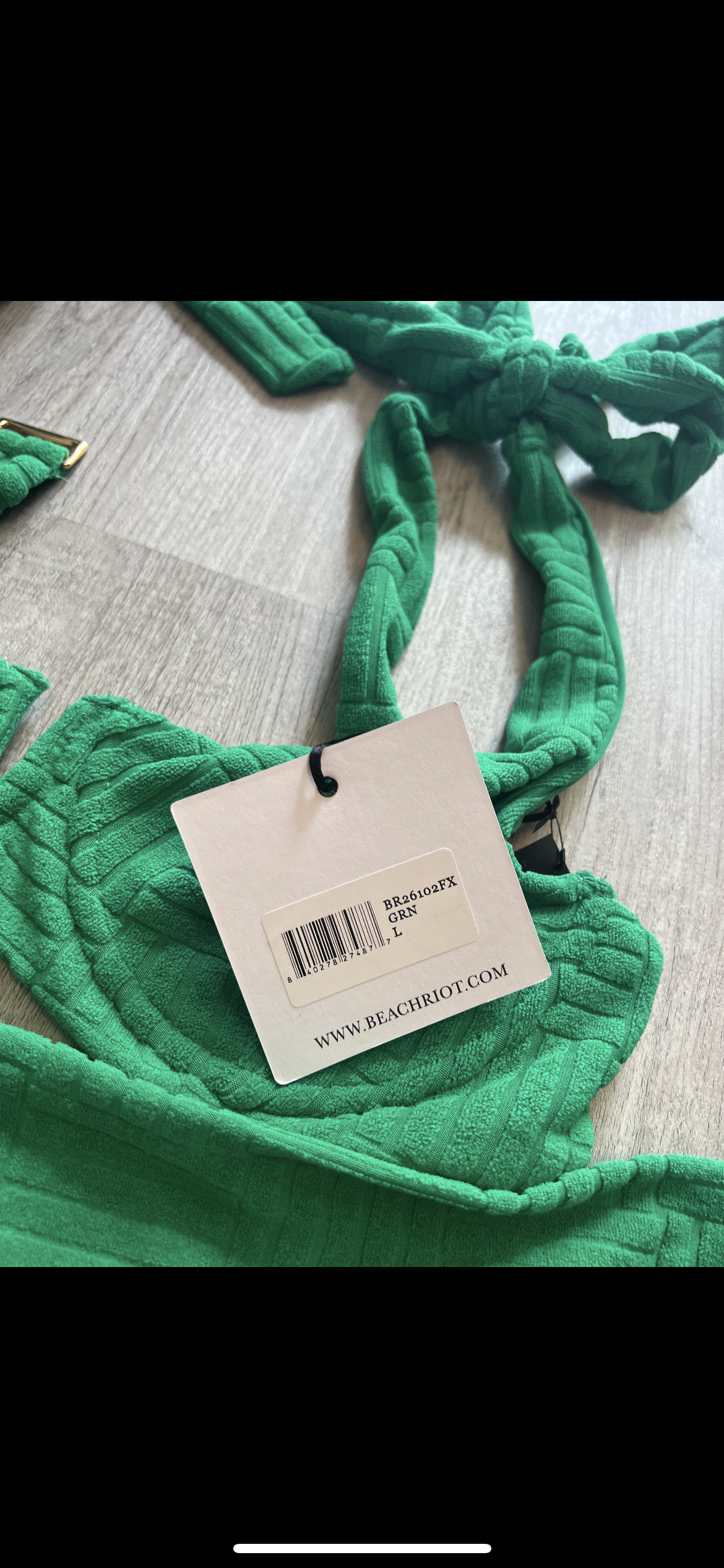 Beach Riot Underwire High Rise Bikini Women’s Size Medium/Large Green