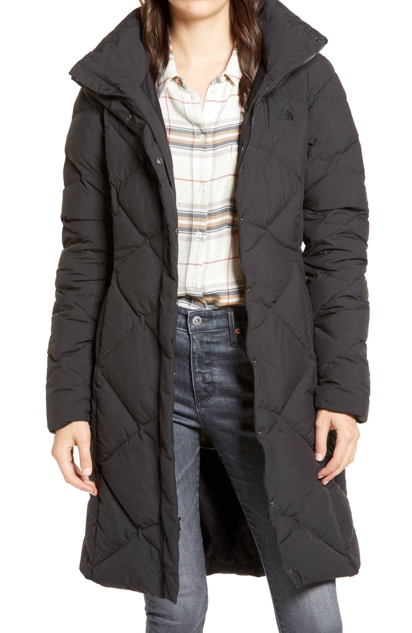 The North Face Miss Metro II Hooded Water Resistant Down Parka Women’s Medium Black
