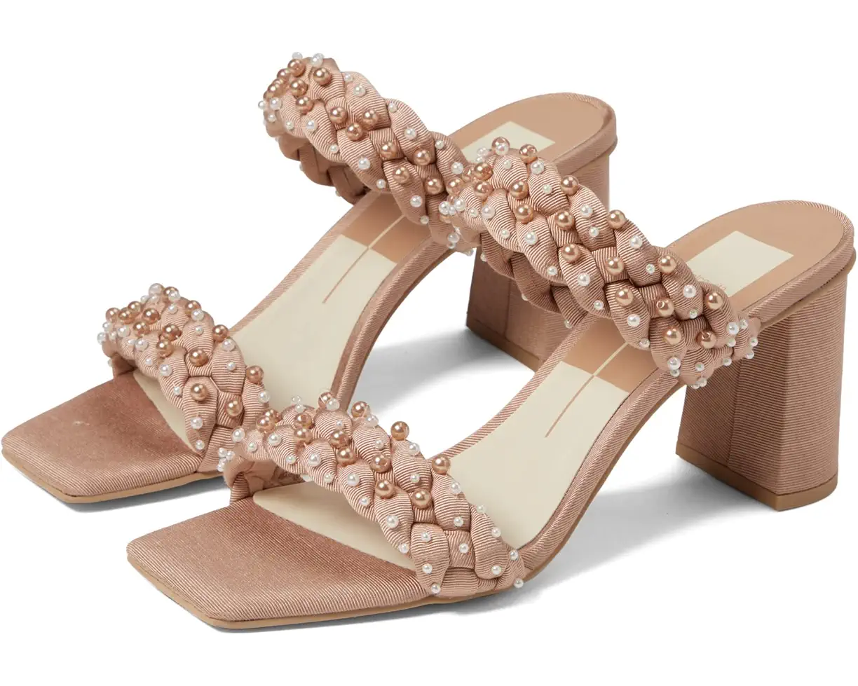 Dolce Vita Paily Pearl Mule Sandals Women’s 9.5 Blush