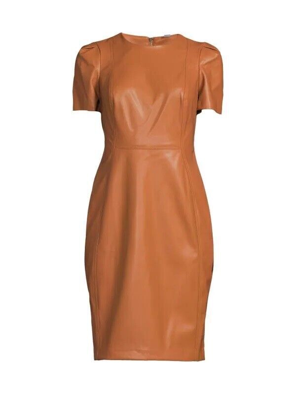 Calvin Klein Faux Leather Dress Women’s Size 14 (XL)