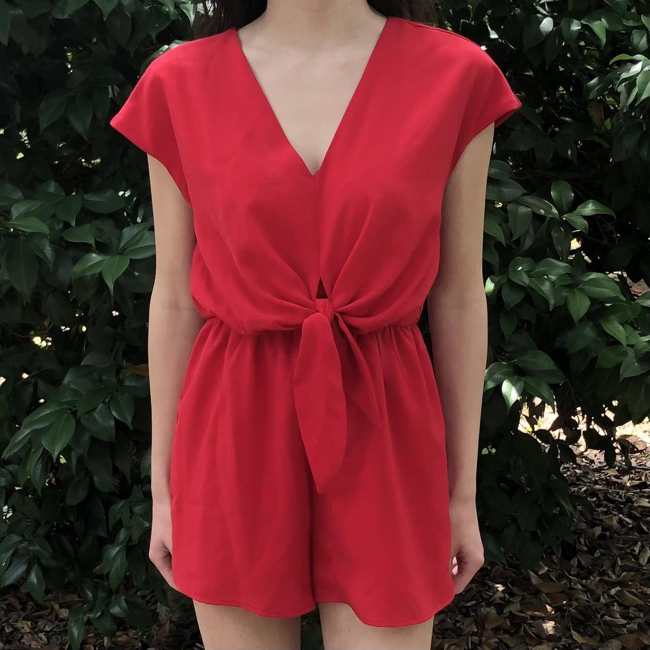 She + Sky Romper Women’s Medium Red