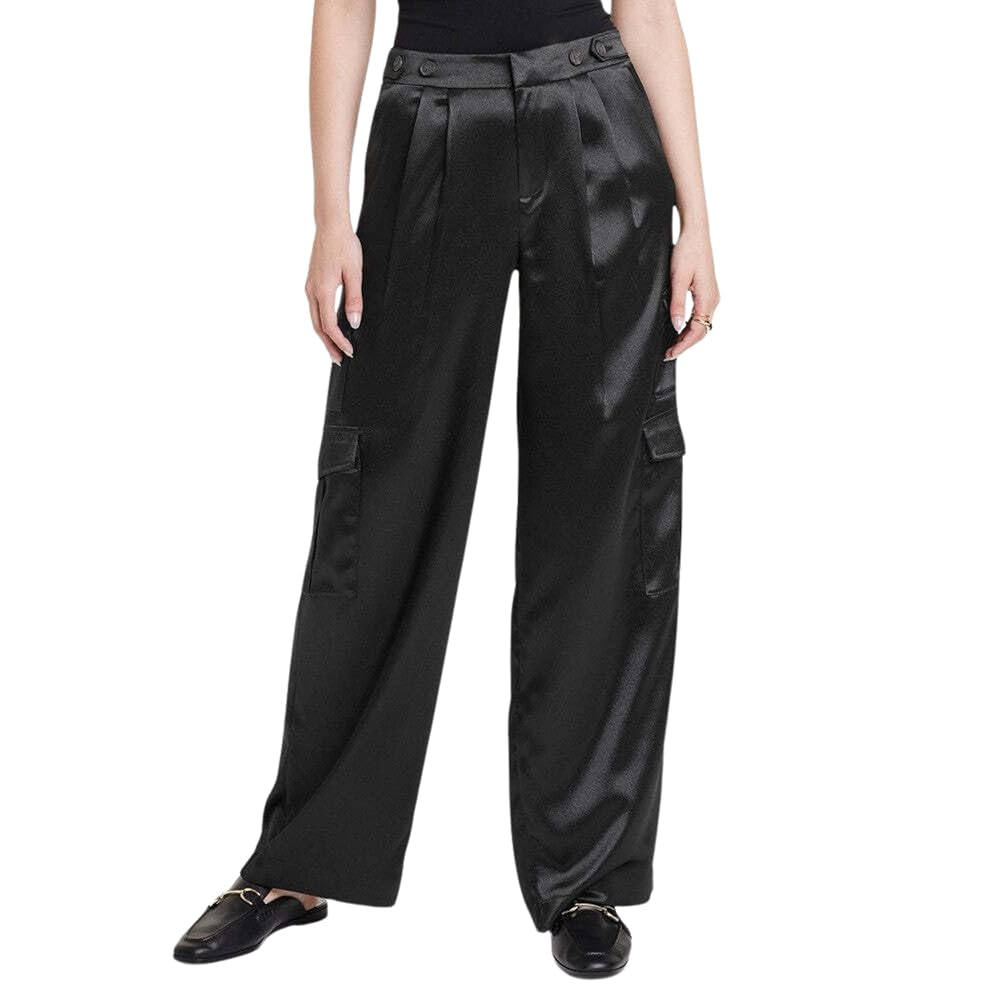 A New Day High Rise Satin Wide Leg Pants Women’s Size 6 Black