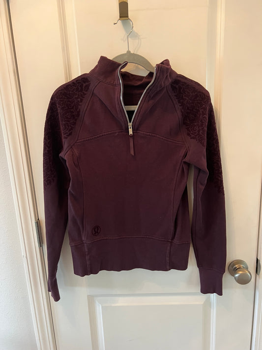 Lululemon Quarter Zip Pullover Women’s Size 4 (Small) Burgundy