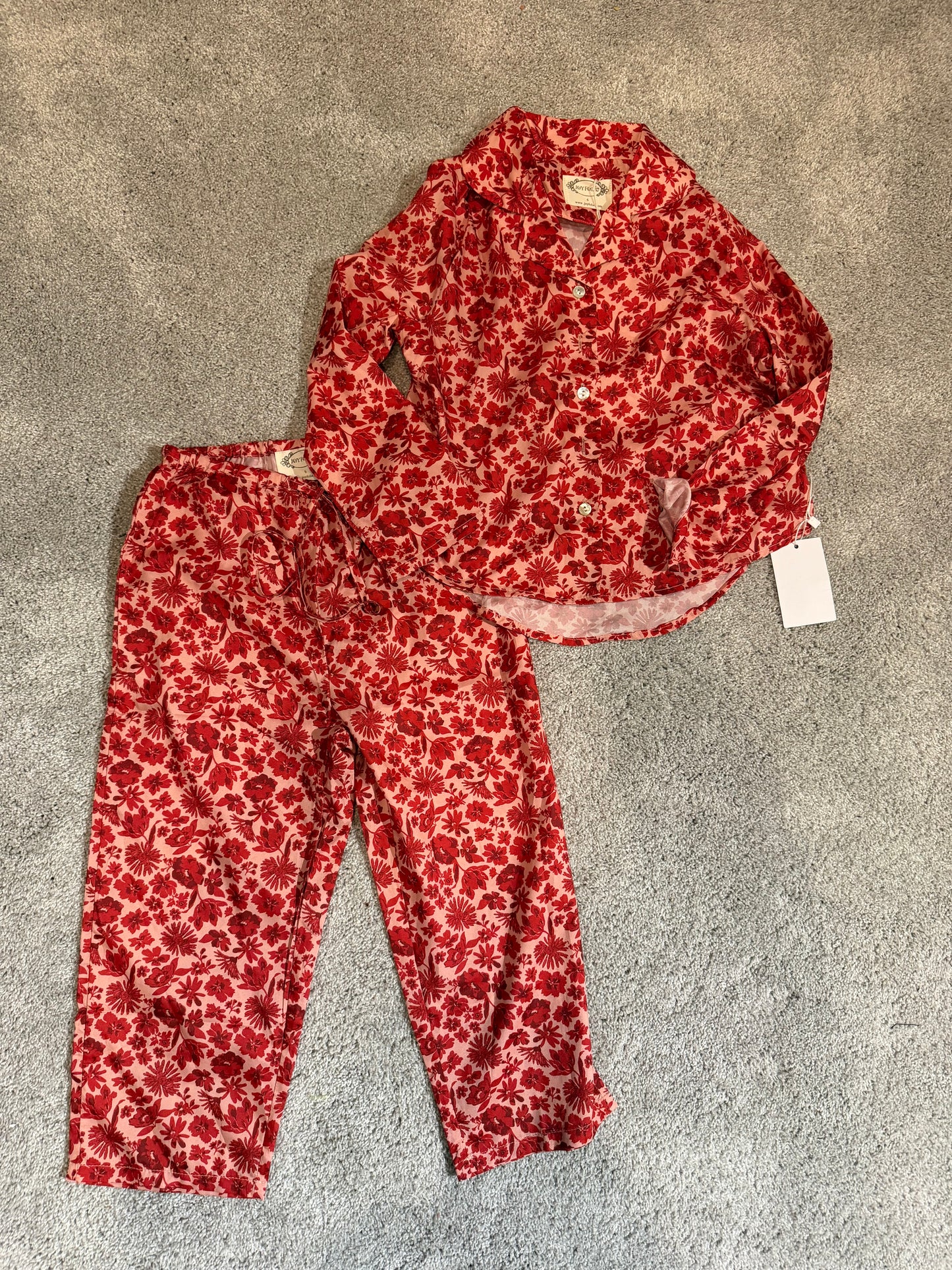 Joyfolie Pajamas Matching Set Girl’s Size 6 Red