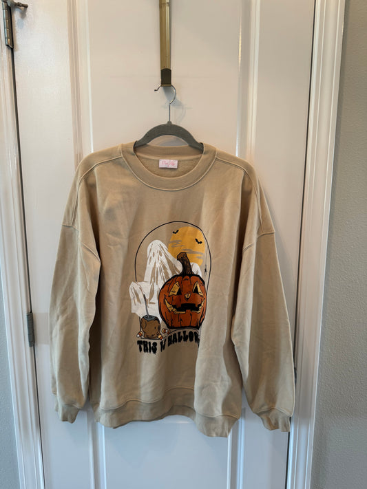 Pink Lily Halloween Graphic Sweatshirt Women’s Medium