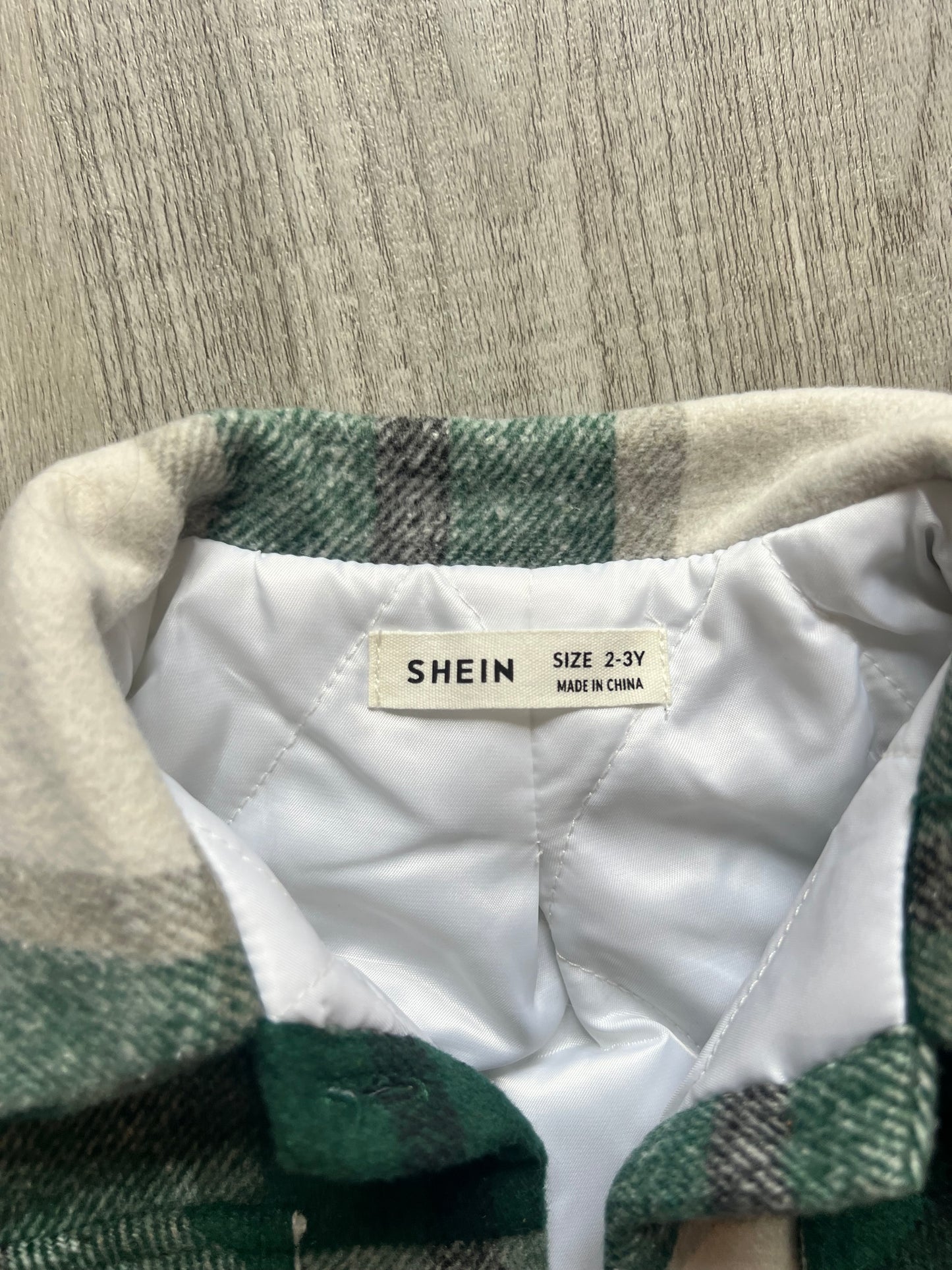 Toddler girl Plaid Shacket size 2/3Y