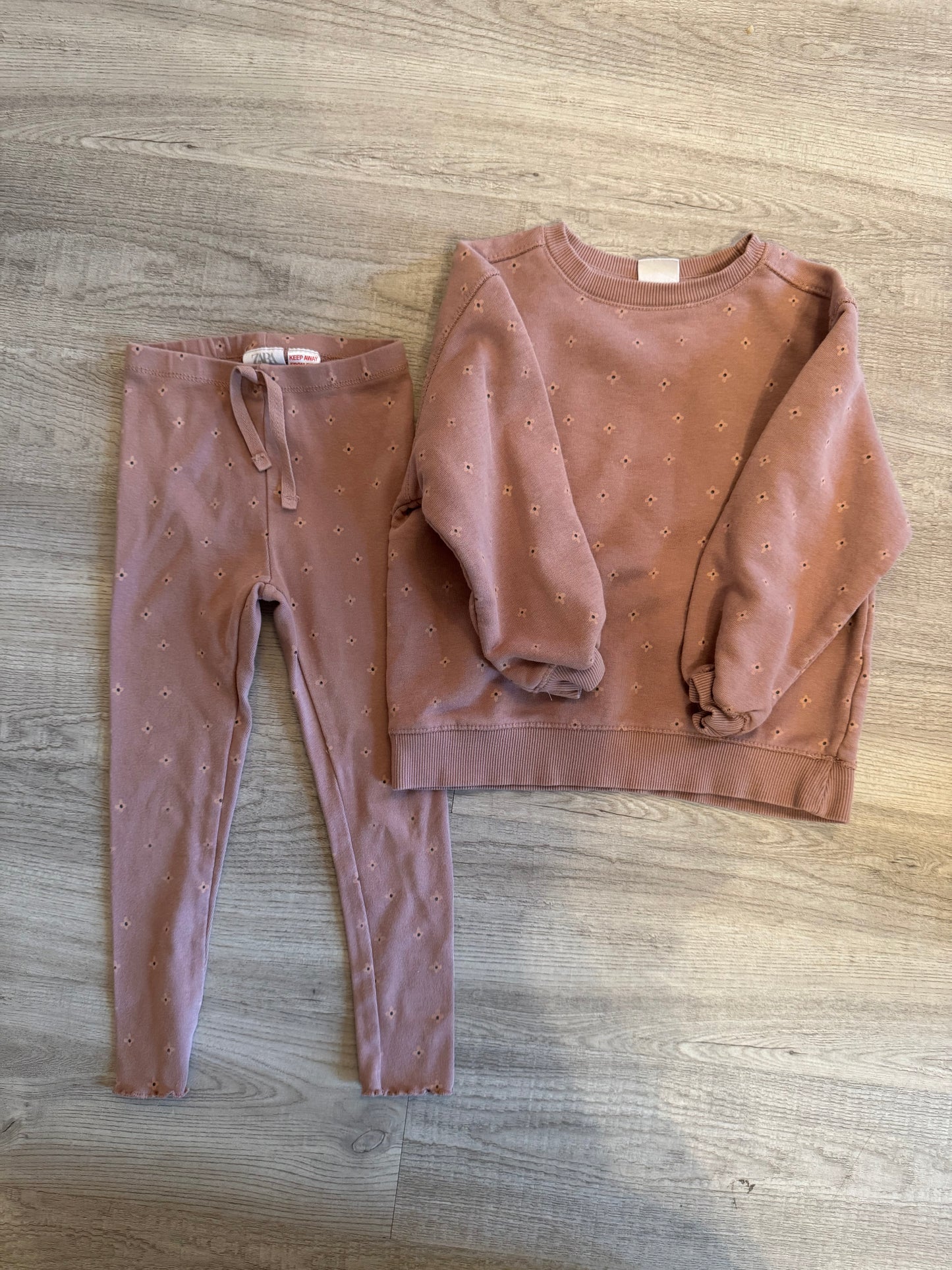 Zara Floral Matching Set Toddler Size 4/5 Years