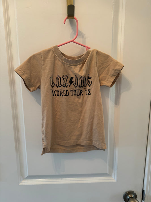 Lenox James World Tour ‘18 Graphic Tee Toddler Size 3T Tan