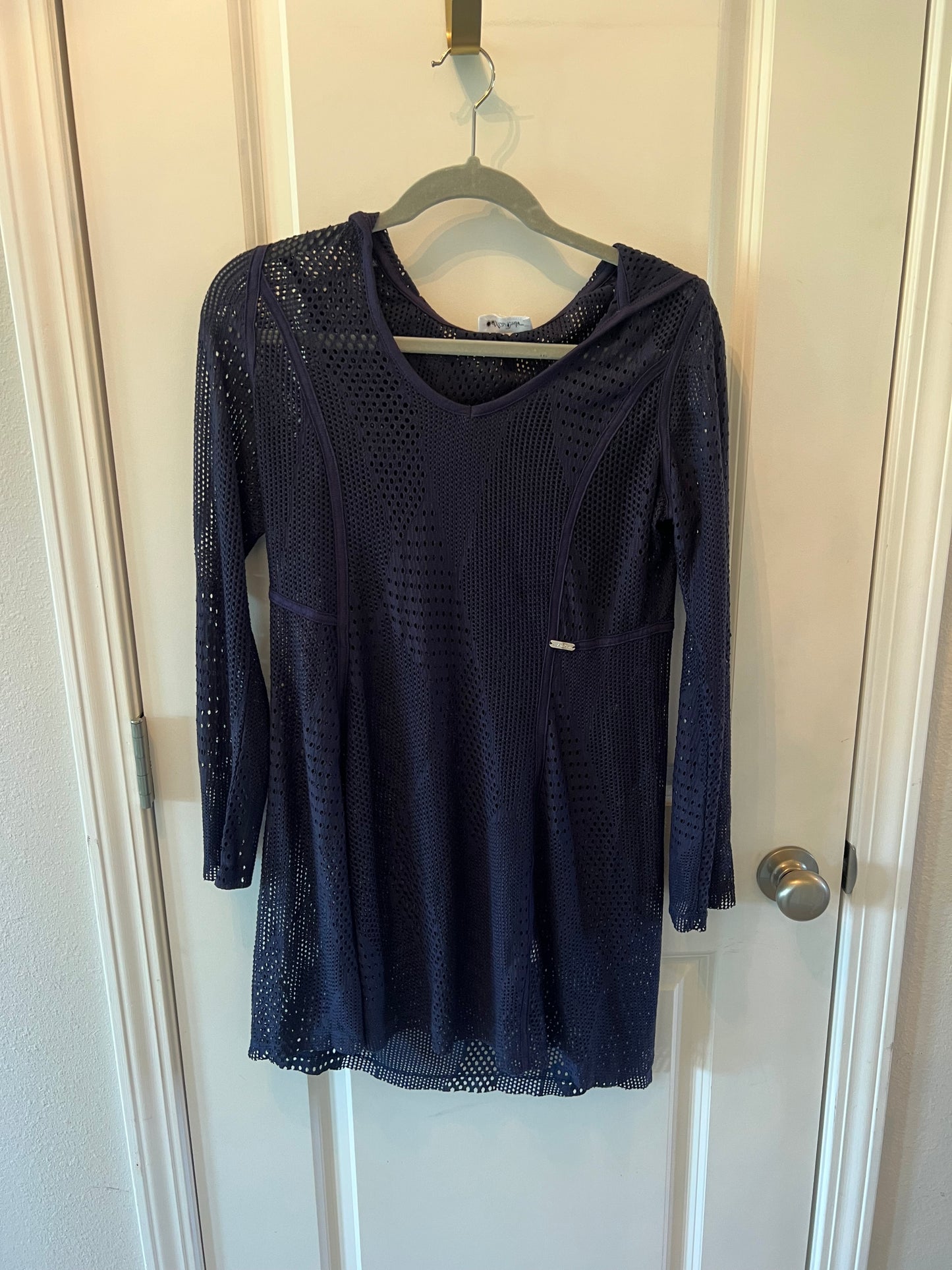 Calvin Klein Hooded Swim Cover-Up Women’s Size Small Navy