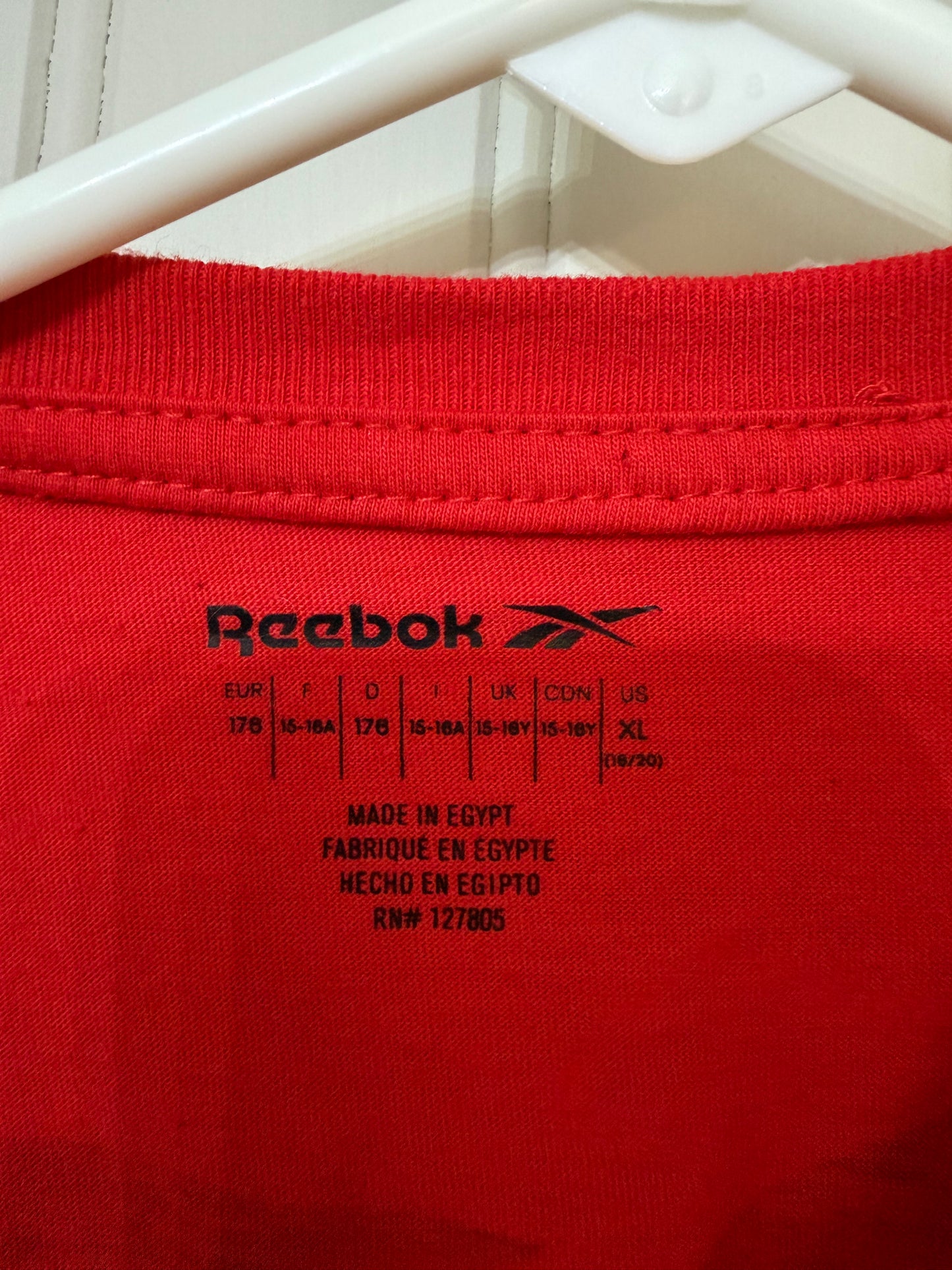 Reebok Tee Youth Size XL Red