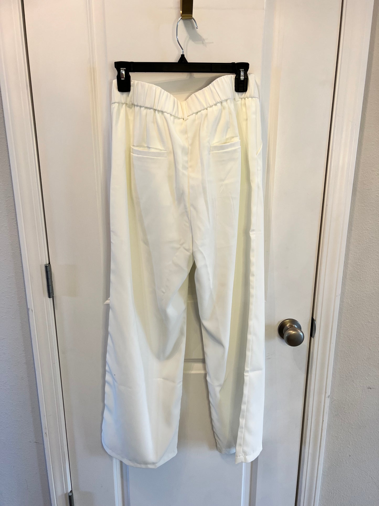 Wide Leg Pants Women's Size Large White