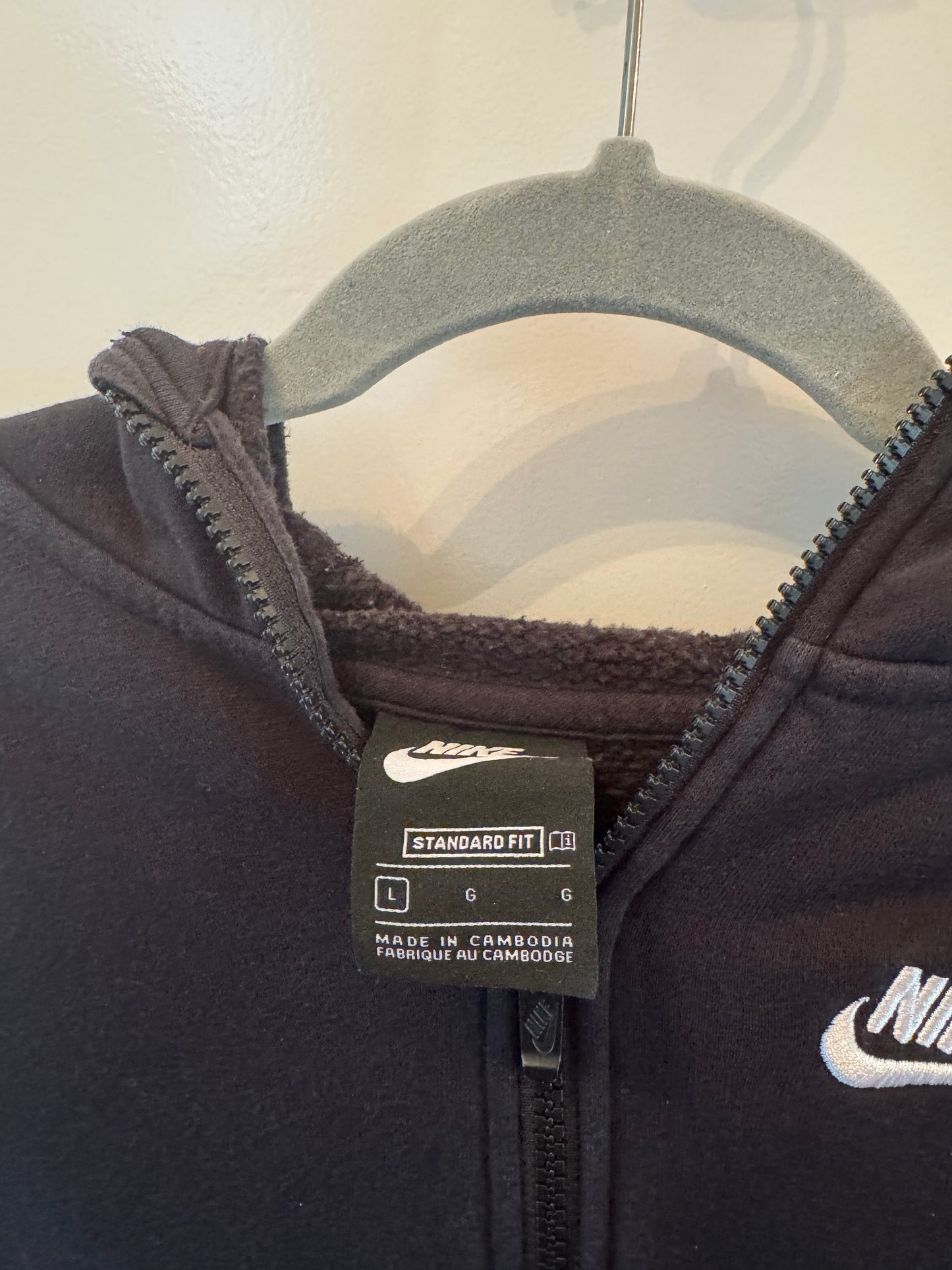 Nike Half Zip Hooded Pullover Youth Size Large Black