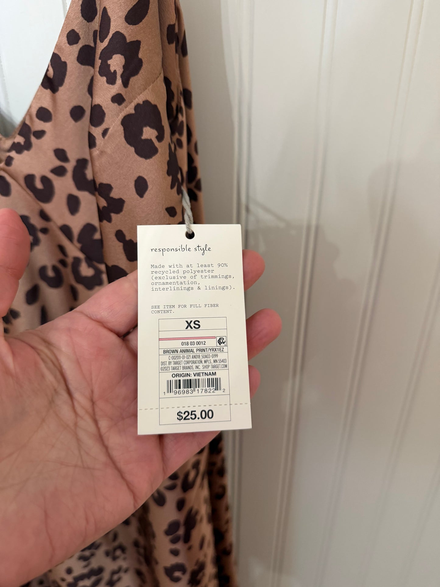 Cheetah Print Maxi Dress Women’s XS NWT
