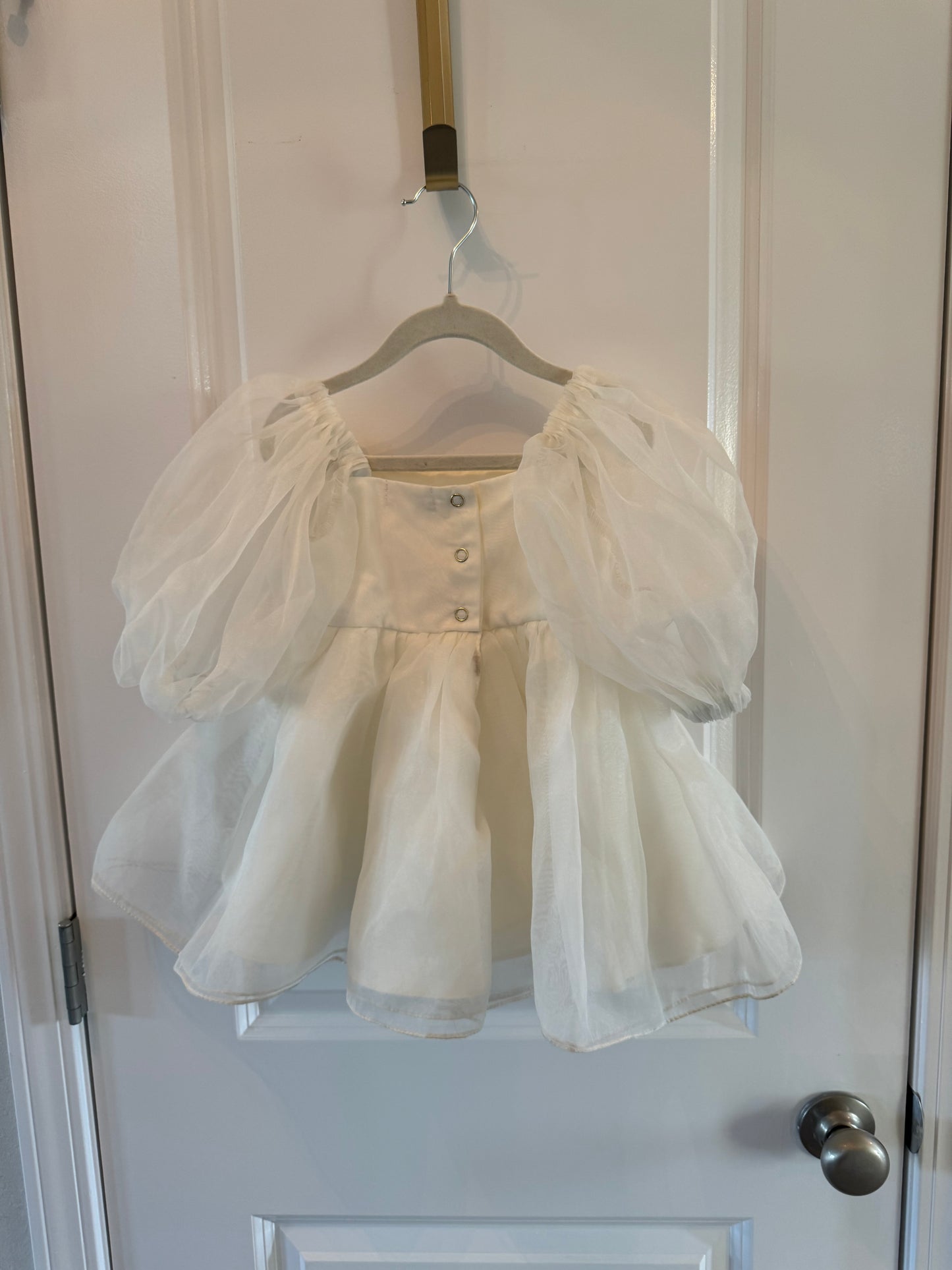 Rue Muu Tulle Dress Toddler Girls Size 2/3 Years White