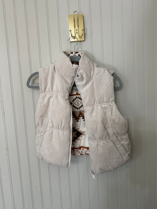 Love Tree Corduroy Puffer Vest Women’s Medium Cream