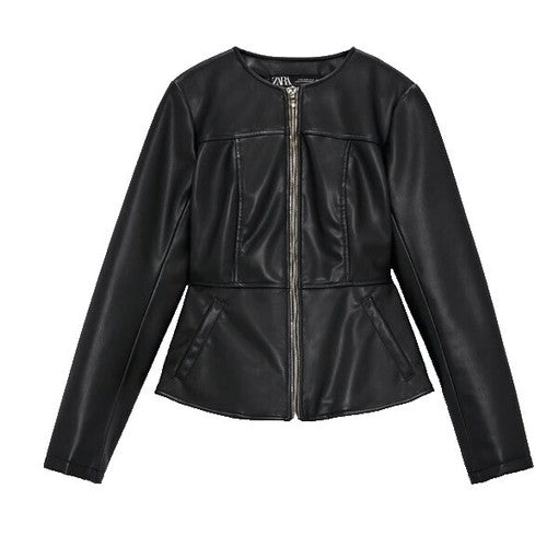 Zara Faux Leather Jacket Women’s XS Black NWT