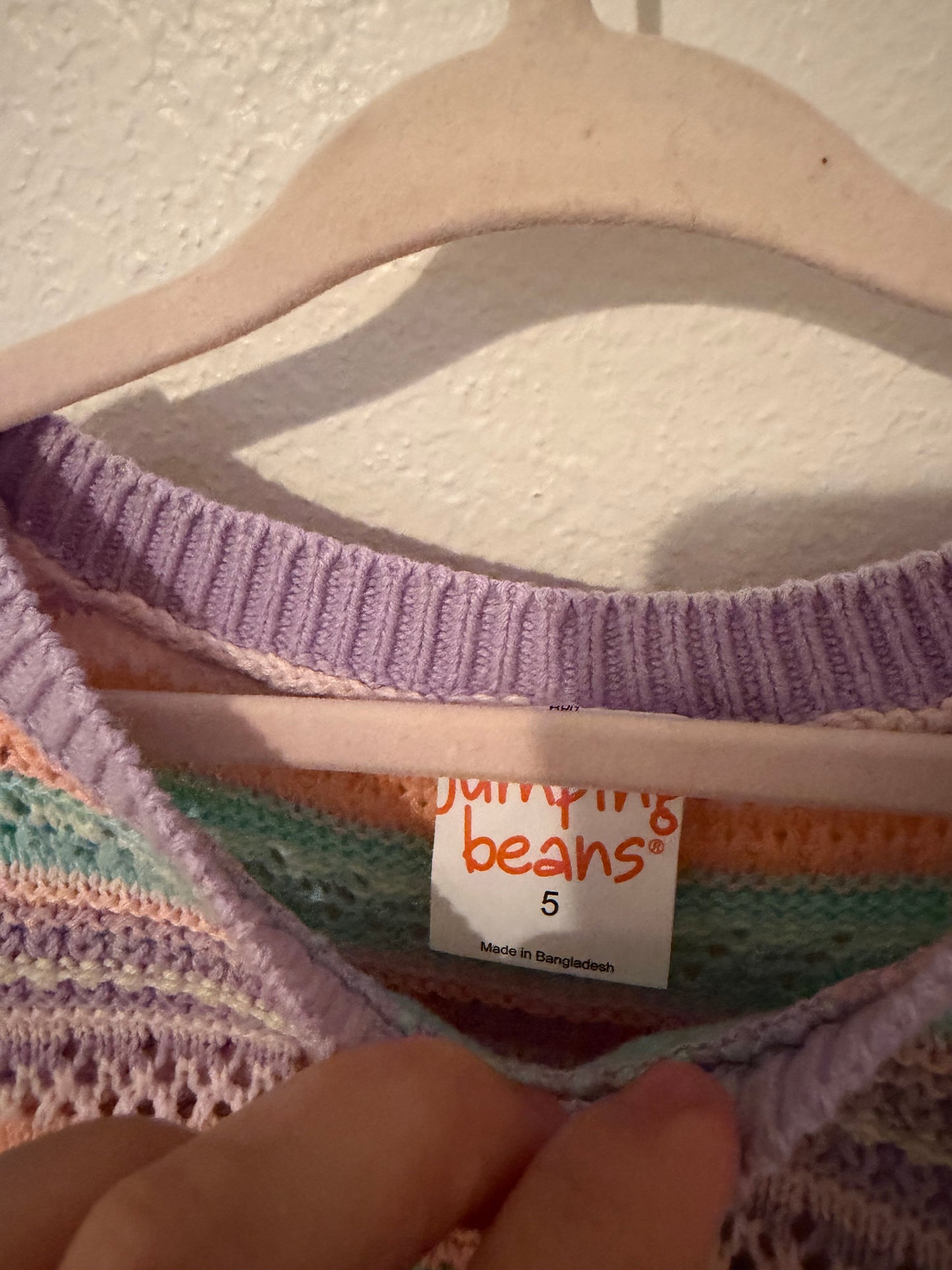 Jumping Beans Pointelle Sweater Girl’s Size 5