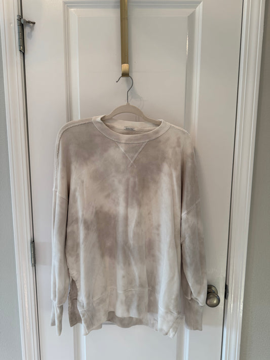 Abercrombie & Fitch Tie Dye Sweatshirt Women’s Small Cream