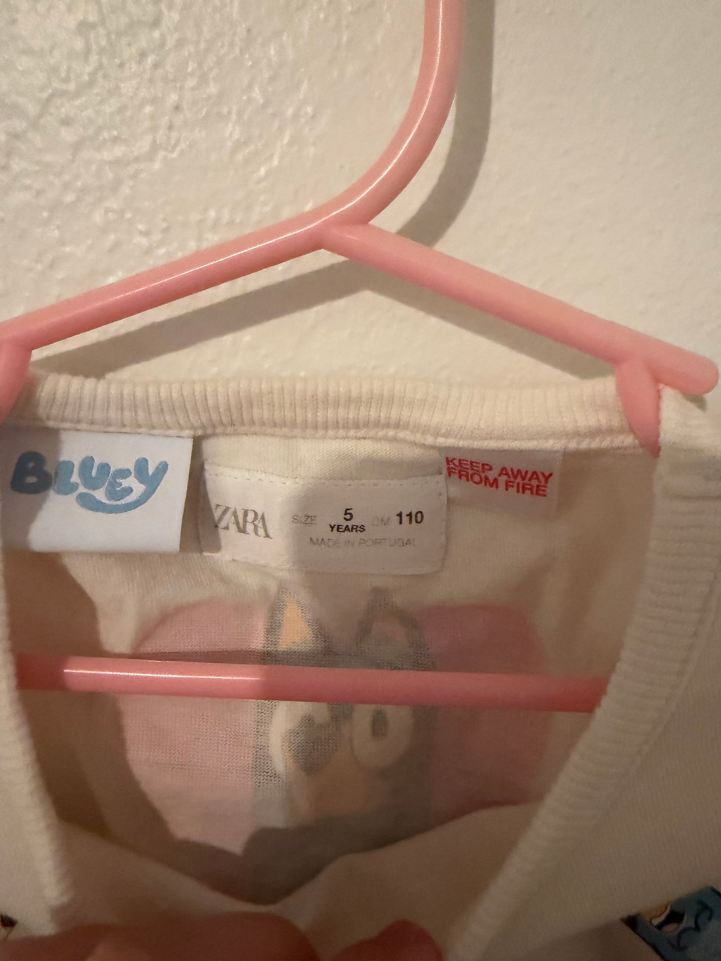 Zara x Bluey Love Top Girl’s Size 5 Years