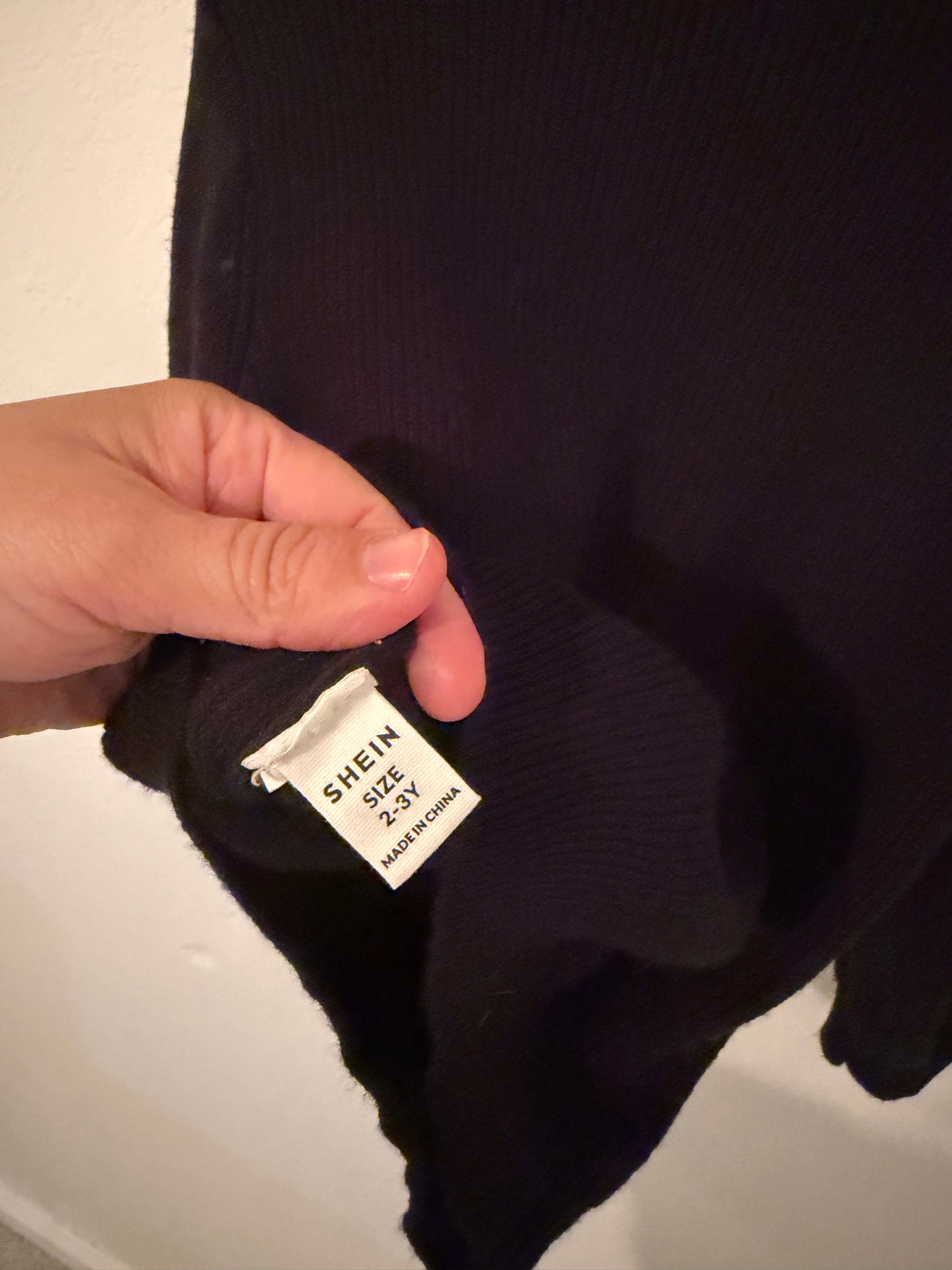 Fuzzy Sweater Toddler Size 2-3 Years Black