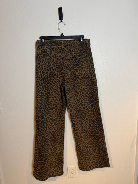 Gianni Bini Leopard Wide Leg Jeans Women’s Size 28/6