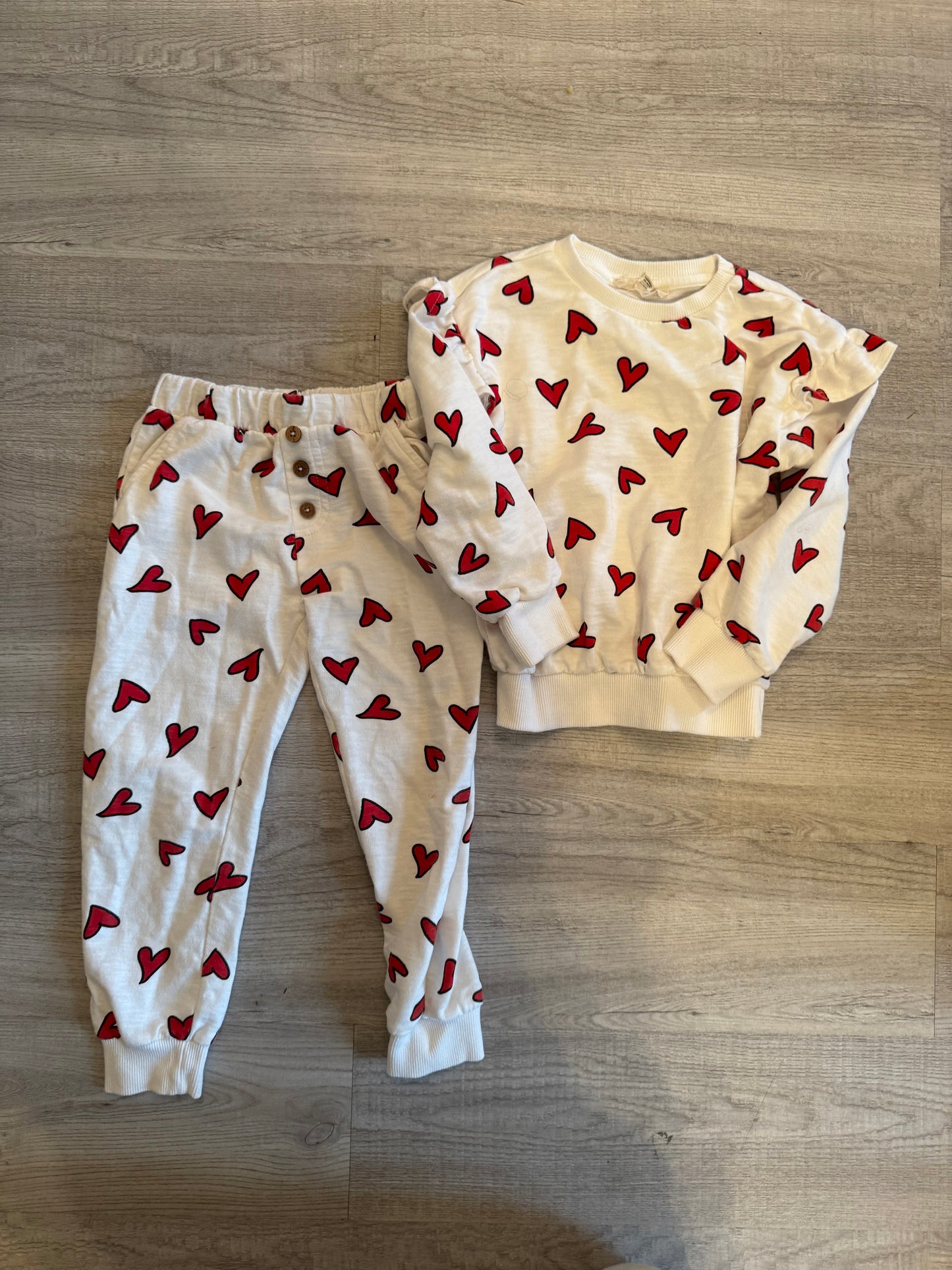 Jessica Simpson Heart Matching Set Toddler Size 4 Years