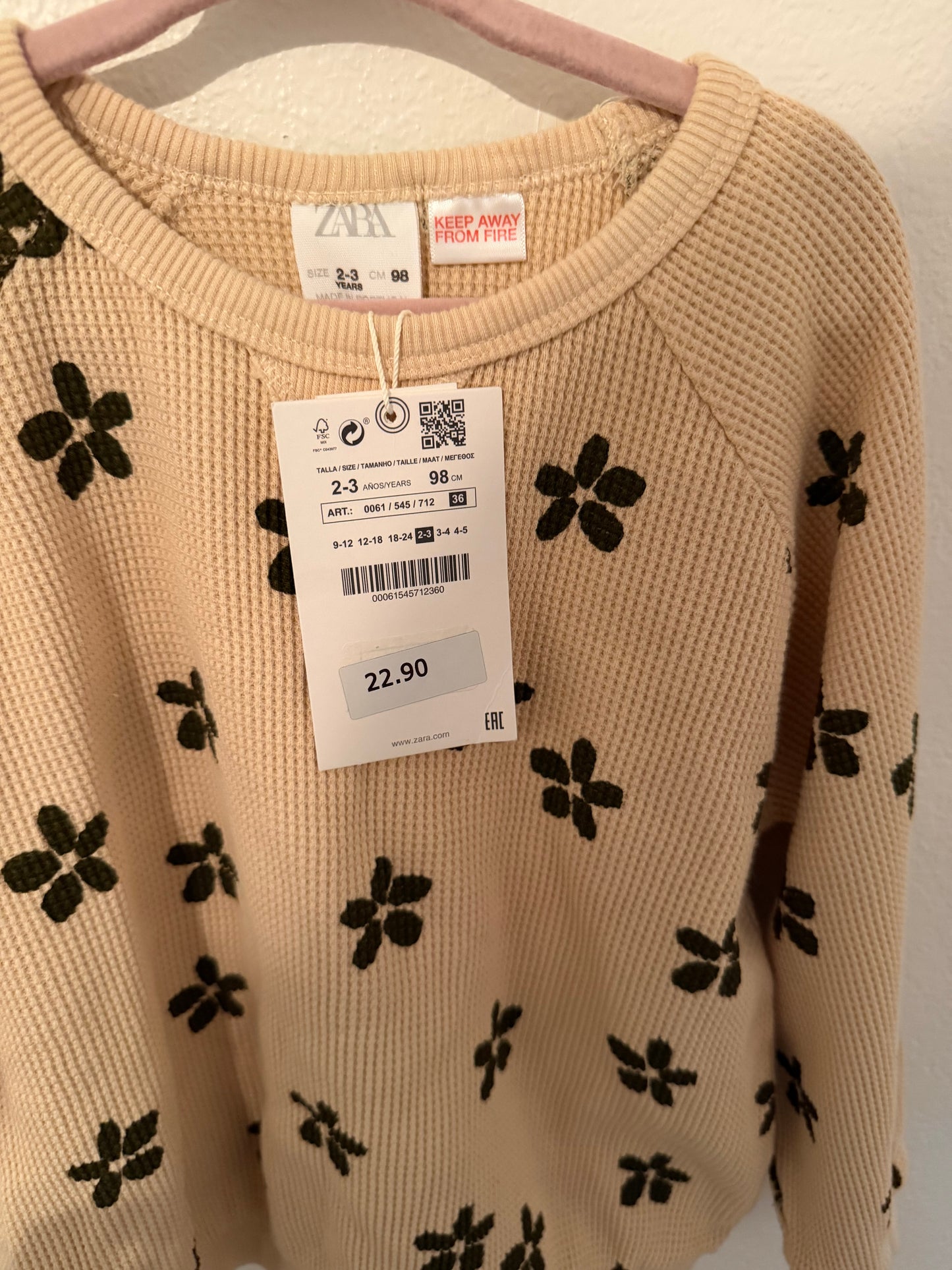 Zara Sweatshirt Size 2/3