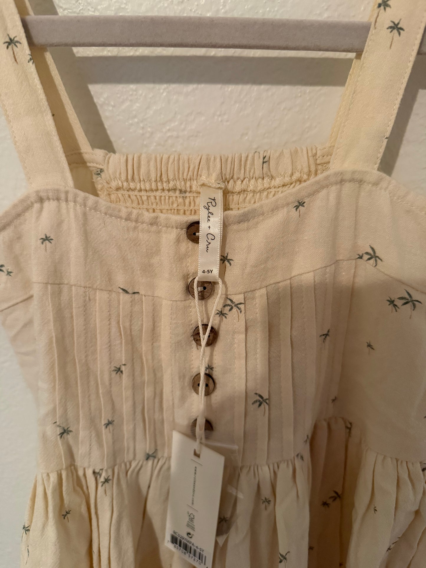 Rylee & Cru Palm Tree Dress Size 4/5