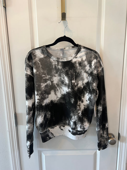 Zella Tie Dye Crewneck Sweatshirt Women’s Size Small Black