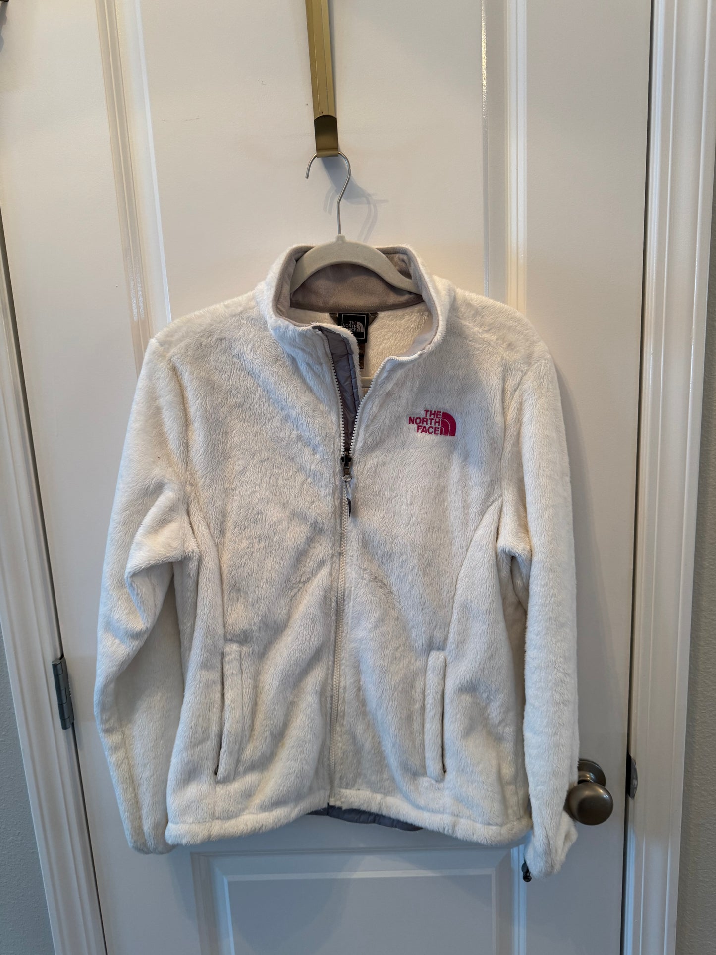 The North Face Full Zip Fuzzy Jacket Women’s Size Medium White