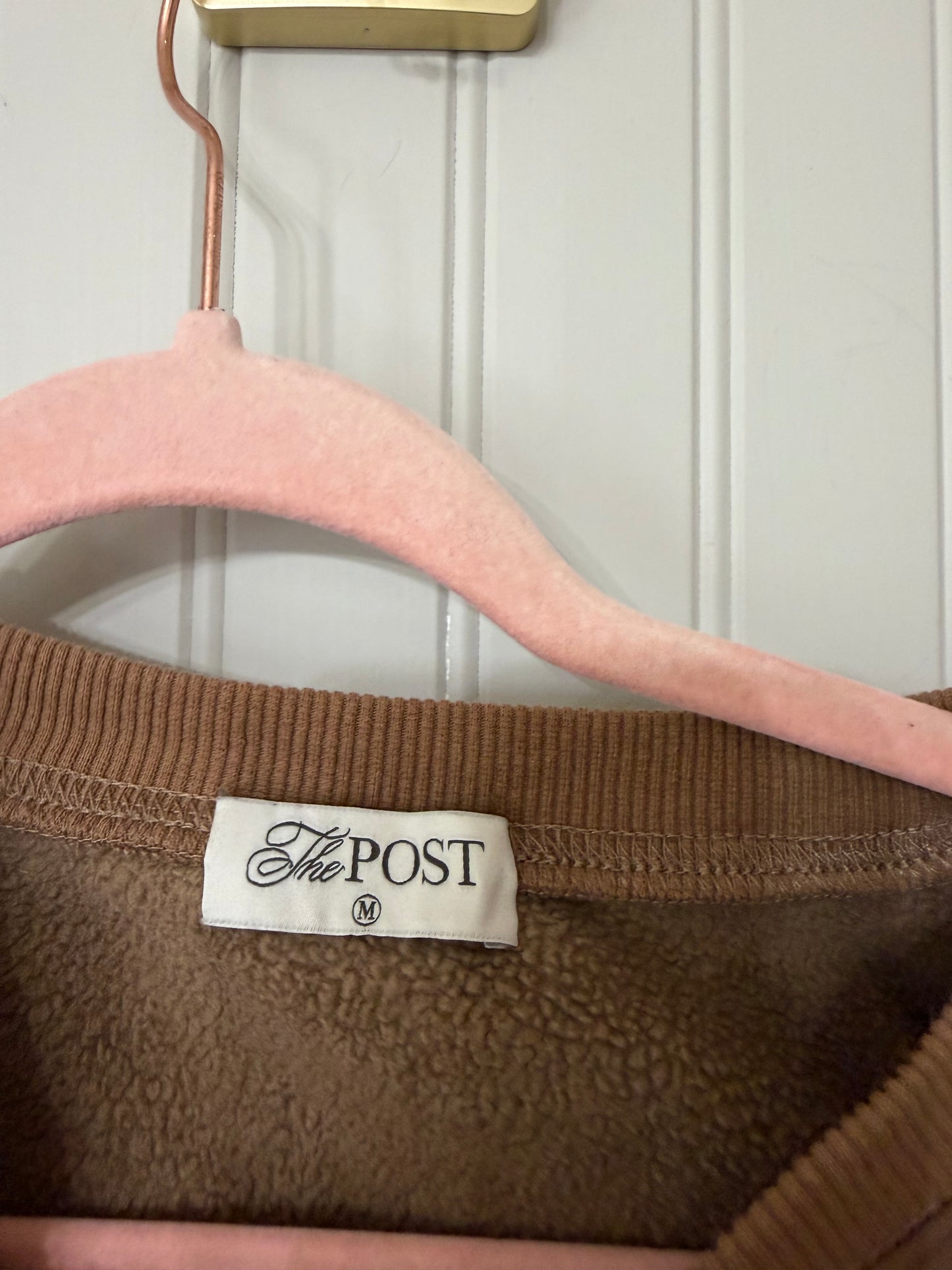 The Post Nashville Embroidered Sweatshirt Women’s Medium Brown