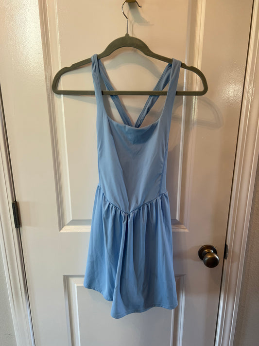 Scoop Neck Romper Women’s Size Medium 8-10 Light Blue