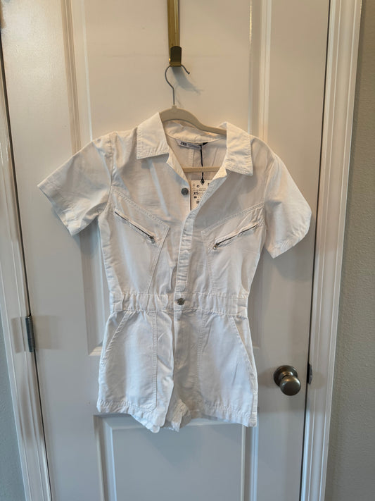 Zara Romper Women’s XS White NWT