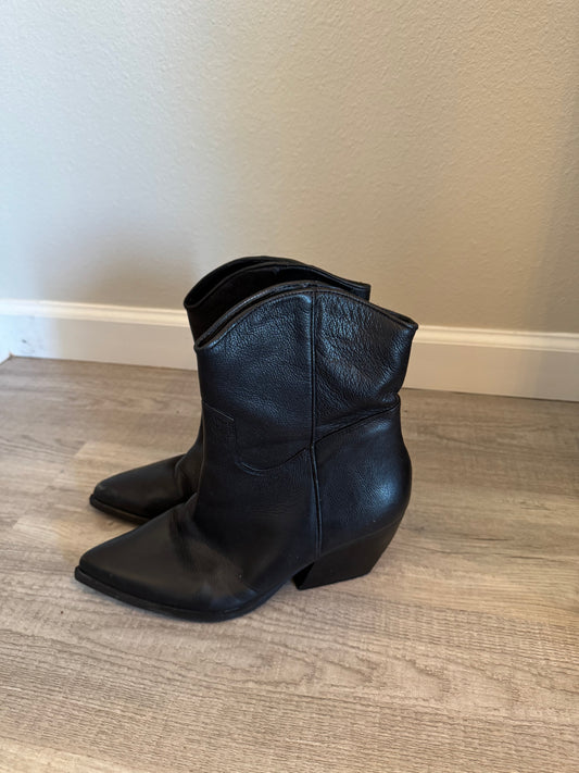 Leather Western Boots Women’s 8 Black