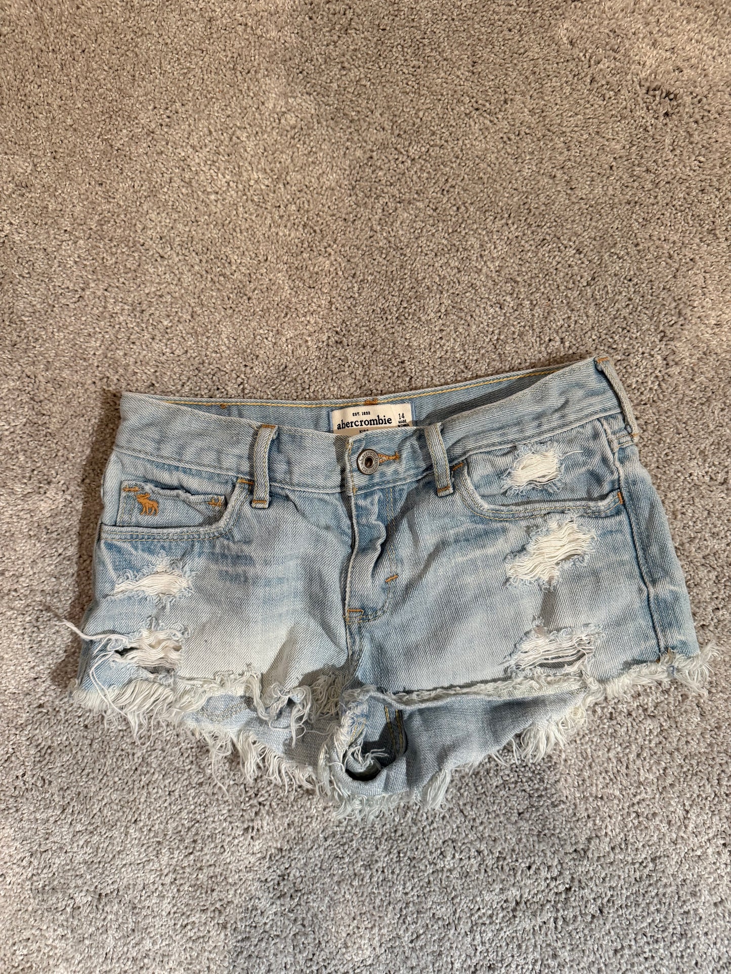 Abercrombie & Fitch Denim Shorts Girl’s Size 14