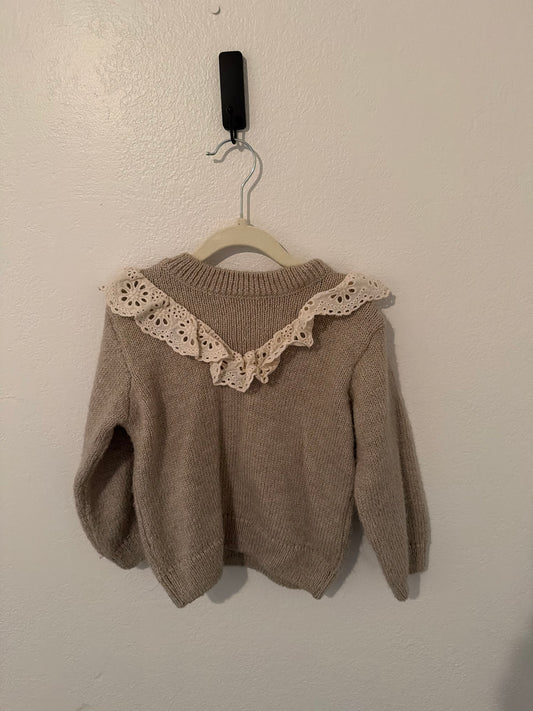 Zara Ruffle Sweater Toddler Size 3-4 Years