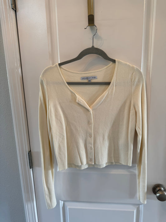 Celebrity Pink Cardigan Women’s Large Cream