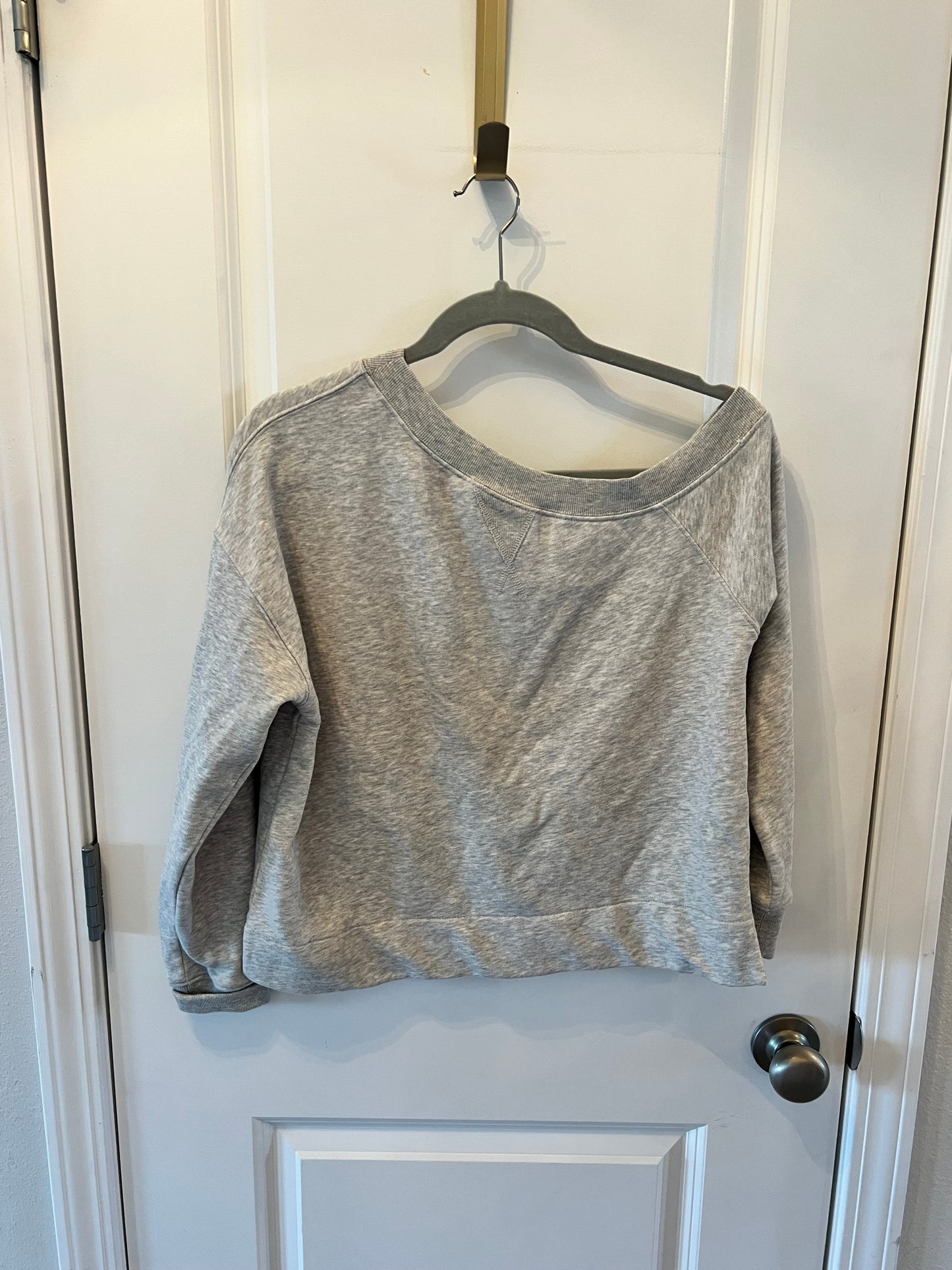 Reiss Off the Shoulder Sweatshirt Women’s Size Small 4-6 Heather Gray