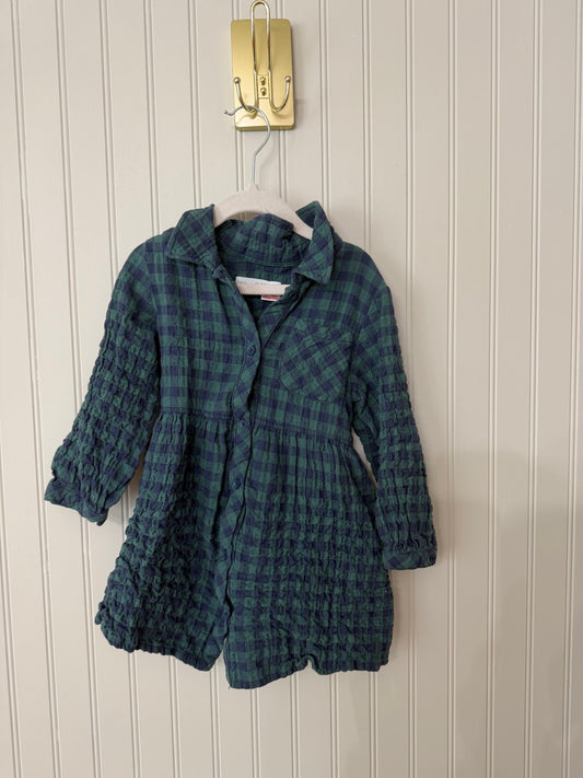 Zara Plaid Dress Toddler Size 4-5 Years