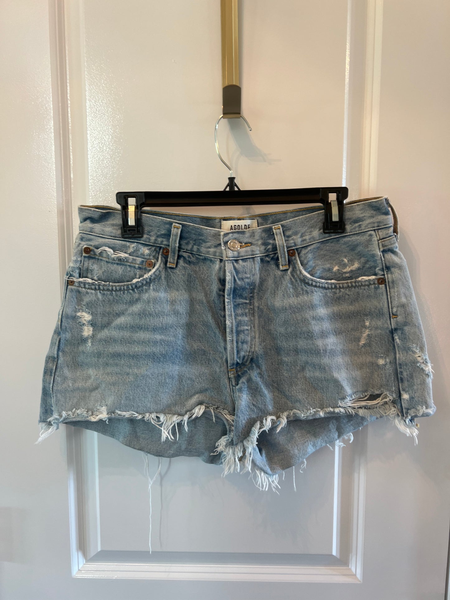 Agolde Cut Off Denim Shorts Women’s Size 30 (8)