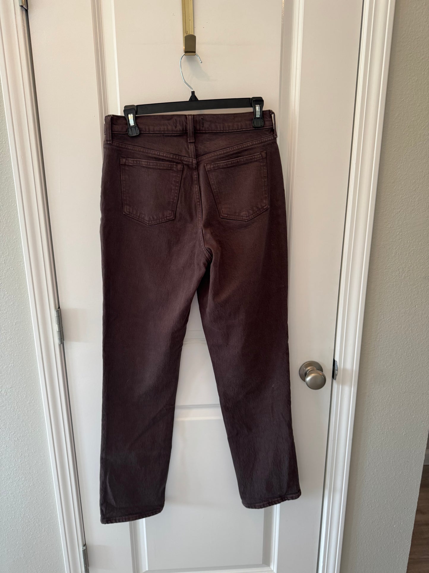 Abercrombie & Fitch Mid Rise 90s Straight Jean Women’s Size 2/26 Reg Brown