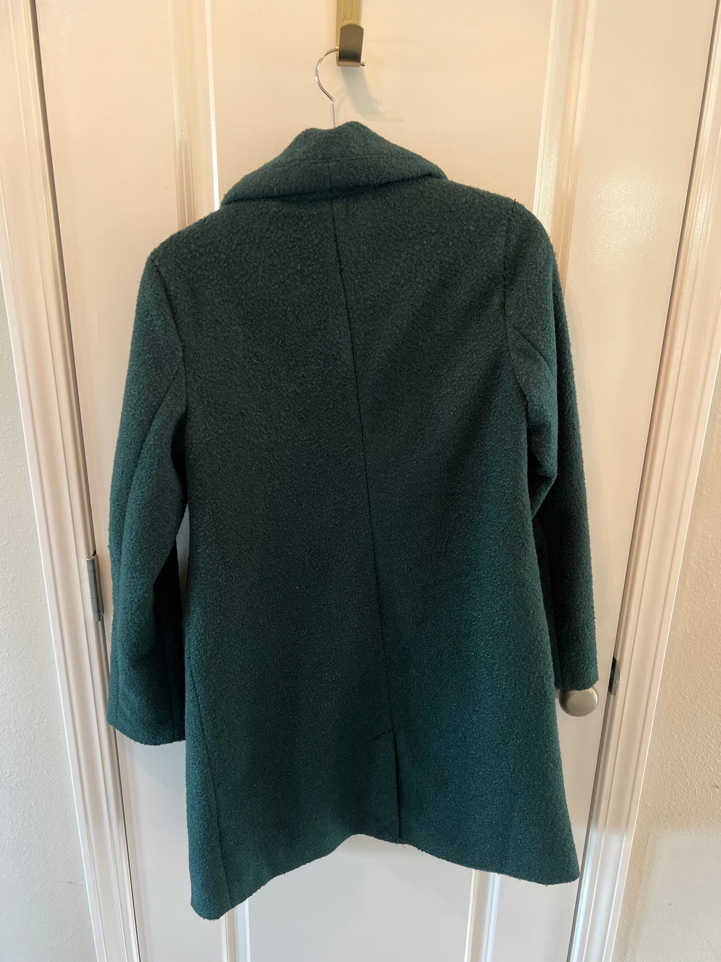 Just Fab Boucle Car Coat Women’s Size Small Hunter Green