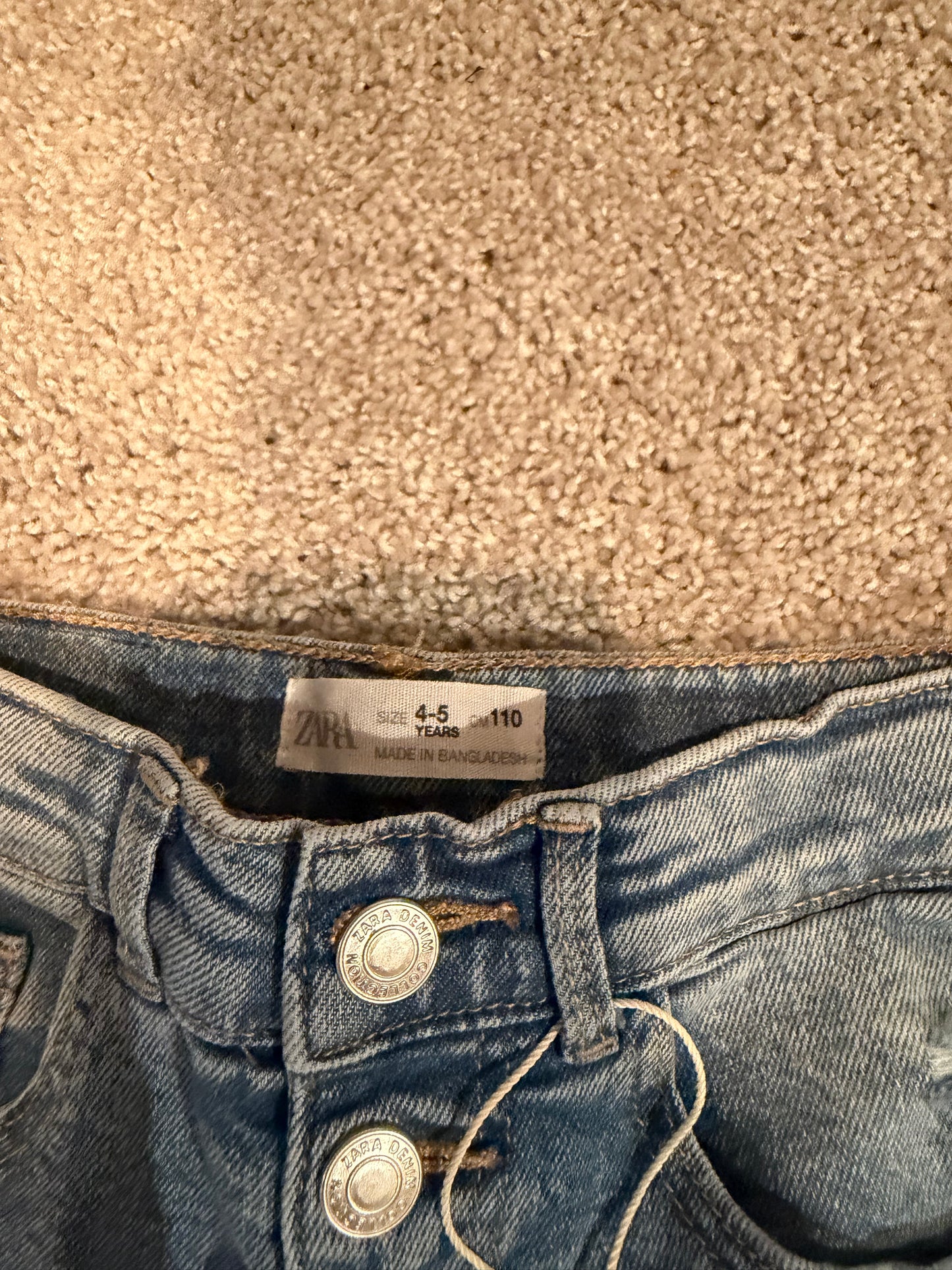 Zara toddler girl jeans bundle size 4/5 years