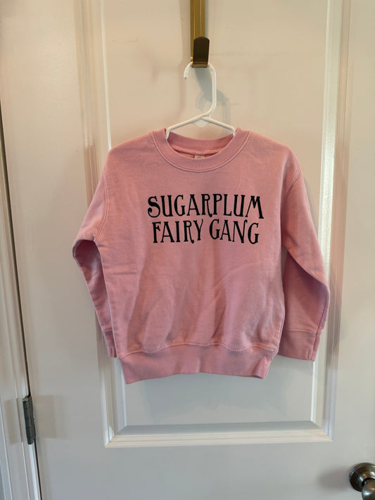 Sugarplum Fairy Gang Graphic Sweatshirt Toddler Girl Size 4T Light Pink