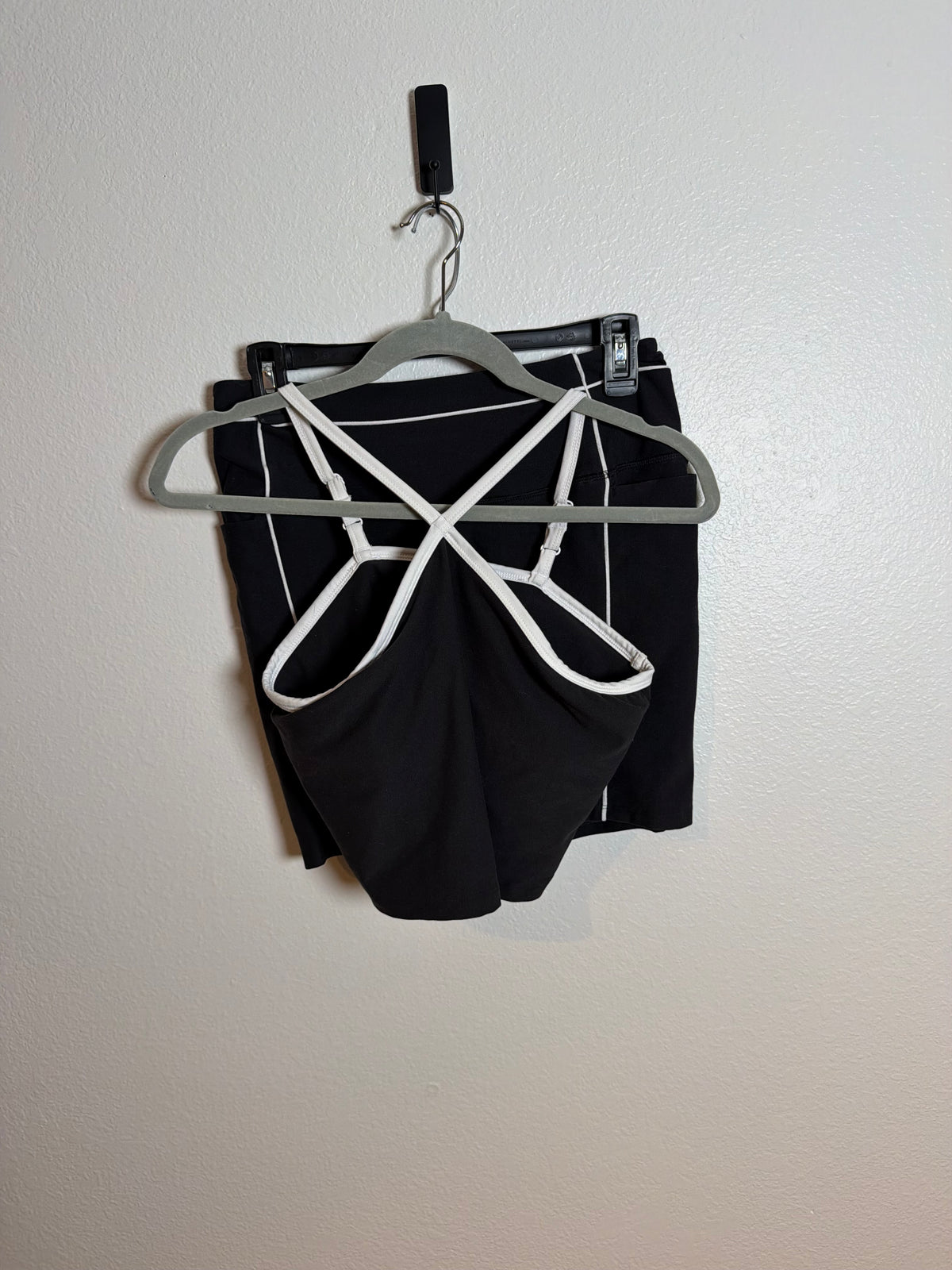 Women’s Biker Short Set Size Medium- black & white