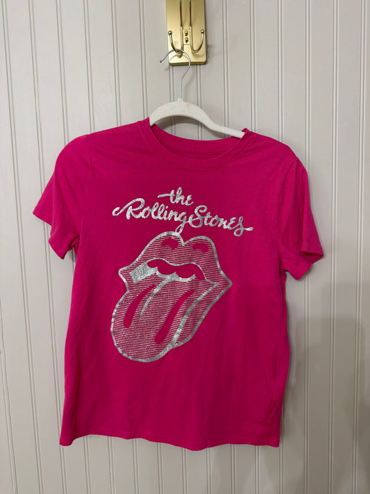 Abercrombie & Fitch Rolling Stones Tee Girl’s Size 11/12 Pink