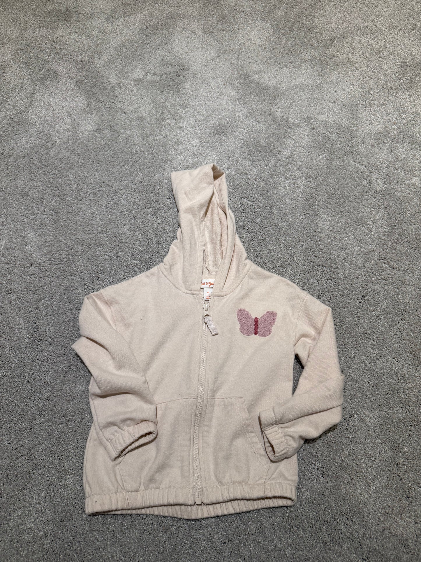 Butterfly Hooded Jacket & Shorts Outfit Toddler Size 4T